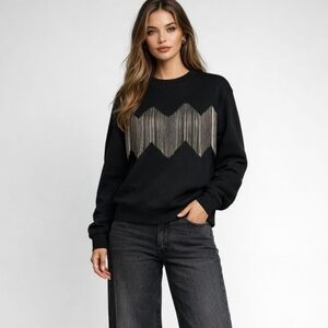 Oliver Bonas London Chain Tassel Detail Sweatshirt Jumper